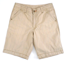 Lucky Brand Men&#39;s Casual Walking Shorts 32 Beige Stripe - $15.84