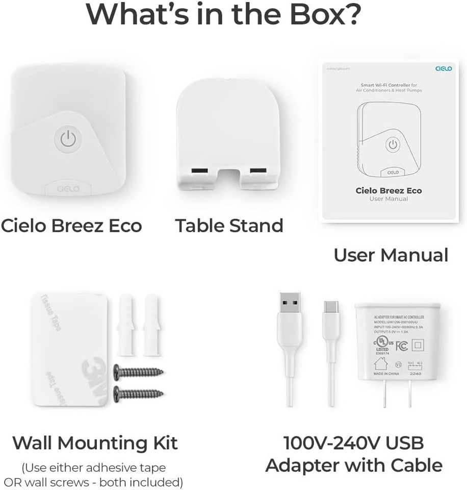 NEW Cielo Breez Eco Smart AC Controller for Mini Split, Window, Portable ACS Item image 2