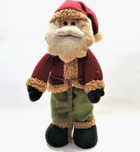 Santa Claus Holiday Figure Stuffed Plush Christmas weighted 15&quot; - £12.02 GBP