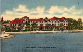 St. Augustine FL Hotel Monson Vintage Linen Postcard Florida a2 - £17.76 GBP
