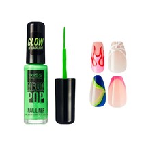KISS NY PRECISION BRUSH NAIL ART LINER FOR FINE DETAILING #NAL12 NEON GREEN - $48.62 MXN