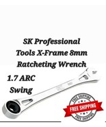 SK PROFESSIONAL TOOLS 80001 8mm XFrame Ratcheting Wrench Steel 1.7 ARC 3... - £18.58 GBP