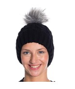 Women&#39;s Winter Knit Slouch Beanie Hat with Faux Fur Pom Warm Soft Stretc... - $163.45 MXN