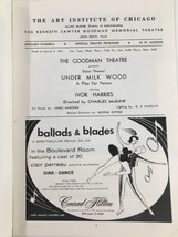 1961 Stagebill The Goodman Theatre Ivor Harries in Under Milk Wood - £14.86 GBP