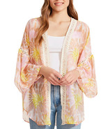 Steve Madden Crochet-Trim Tie-Dyed Kimono $52 NWT - £14.42 GBP
