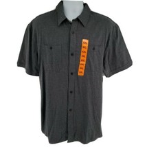 Grizzly Mountain Woven Short Sleeve Shirt, Dark Heather Grey, 2XL - $26.68