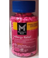 Member&#39;s Mark Diphenhydramine HCL 25mg Antihistamine Allergy Relief 600c... - $9.93