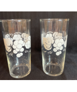 Vintage Tumbler Glasses Grapes and Leaves Lot of 2 - $15.57 CAD