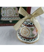 Vintage Carlton Cards Porcelain Bell Ornament 2.5&quot; From the Highest Stee... - $23.20 CAD