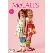 McCalls Sewing Pattern 6877 MP342 Top Dress Pants Girls Size 2-5 - £10.73 GBP
