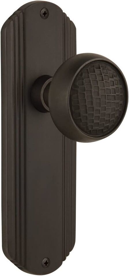 [Nostalgic 706822] Deco Door Plate with Craftsman Knob, Single Dummy, Oi... - $85.00