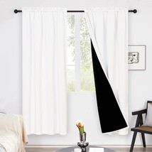 Deconovo Thermal 100% Blackout Curtains,, Pure White, 52W X 72L Inch, 2 ... - £36.95 GBP