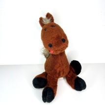 The Rushton Company Reddish Brown Horse Plush Vintage Stuffed Animal RARE 14&quot; - £61.94 GBP