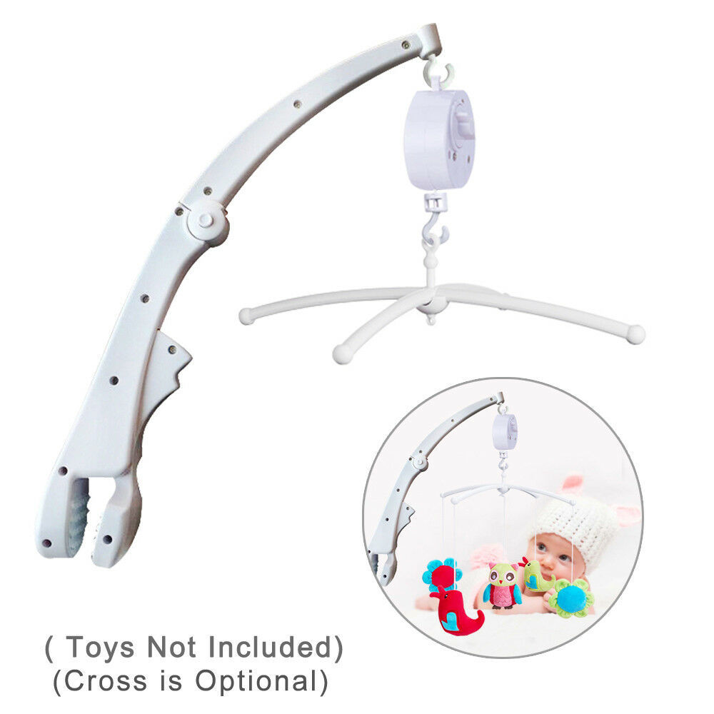 Folding Baby Crib Arm Bracket Clamp, W/ Windup Music Box