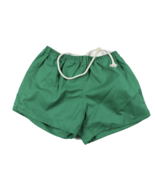 NOS Vtg 80s Youth Size 18 Blank Running Jogging Soccer Shorts Green Cott... - $23.71