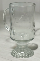 Princess House Heritage Etched Crystal Glass Irish Pedestal Coffee Mug 8 oz. image 2
