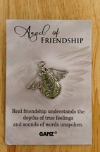 NOS Christian Jewelry GANZ Angel Of Friendship Green Enamel Lapel Pin Ti... - $12.86