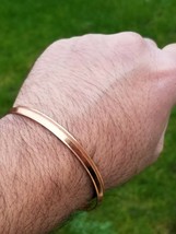 Pure copper kara punjabi hindu sikh singh kaur khalsa 1 edge healing bangle g15 - £12.70 GBP