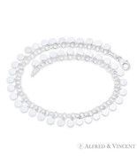 4mm Flat Circle Charms &amp; 3.5mm Rolo Link Italy .925 Sterling Silver Chai... - $735.56 MXN+