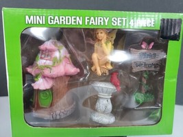 Mini Garden Fairy Set 4-Piece New True Living Tea Pot Home Flowers Fairy Welcome - £10.38 GBP