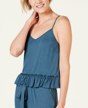 I.N.C. Women&#39;s Ruffled Flounce Hem Pajama Top, Teal Green ,Size: XL - $9.89