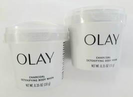 2 OLAY &quot;Charcoal Detoxifying Body Mask&quot; for Women, 0.35 oz ~ NEW SEALED!!! - $14.97