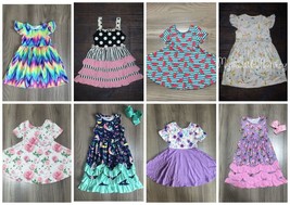 NEW Boutique Baby Girls Dress Lot Size 6-12 M Mermaids Tie Dye Unicorn Tutu - £31.96 GBP