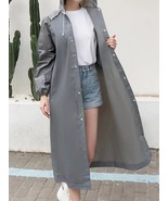 Reusable Hooded Raincoats, EVA Rain Ponchos Lightweight Rain Coat Waterproof - $12.86