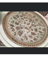 MCM Georges Briard Gold Persian Garden Round Divided Glass Tray 1960s RA... - $1,019.33 MXN