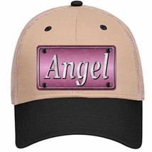 Angel Pink Novelty Khaki Mesh License Plate Hat - £23.17 GBP