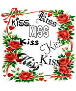 Kiss Words-Digital ClipArt-Valentine&#39;s Day-Gift Card-Scrapbook-Text-Font... - $37.30 MXN