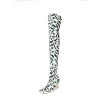 Ave cat sexy stretched fabric over the knee boots woman slim high heels long boots lady thumb200