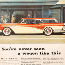 1957 Buick Caballero Station Wagon Advertisement Automobilia Vintage DWQQ21 - £23.18 GBP