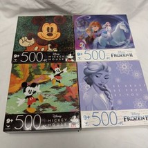 2 Disney 500 Piece Mickey &amp; Minnie Mouse puzzle, 2 Frozen 500,1 Star Wars 1000pc - £13.44 GBP