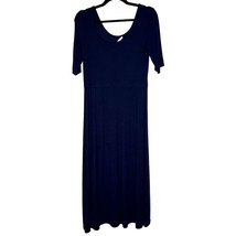 Daily Ritual Women Size Small Blue Ribbed Short Sleeve Dress dark academia capec - £14.82 GBP