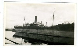 Majestic Ore Carrier Cockerline of Hull Real Photo Postcard 1938 Ship  - $39.70
