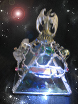 HAUNTED DRAGON CRYSTAL & GLASS PYRAMID BOX TRANSMUTE NEG TO POSITIVE MAGICK  image 2