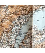 Map Savoie Lac Leman Southern France Rare 1914 Lithograph WW1 Era WHBS - €52,29 EUR
