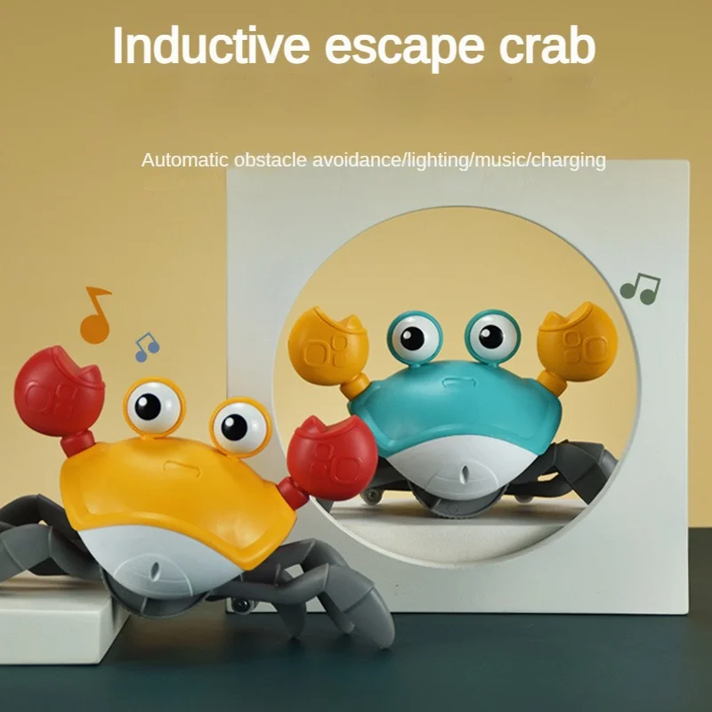 Electric Induction Escape Crab Toys Projection Interactive Toy Musical Simulated - £16.58 GBP