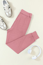 Fushia Drawstring Elastic Waistband Pocketed Joggers - $241.02 MXN