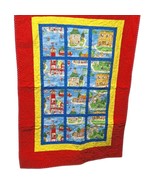 Small Busy Town Kids Quilt Toddler Lap Blanket Richard Scarry Children - $36.12