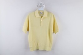 Vintage 60s 70s Streetwear Mens Medium Blank Knit Short Sleeve Collared Polo USA - $98.95