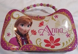 Disney Frozen Princess ANNA Lunch Box  Beaded Handle Tin Metal Trinket P... - $12.87