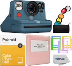 Blue Grey Polaroid Now Camera | I-Type Color Film | Album | Plastic Frames. - £176.05 GBP