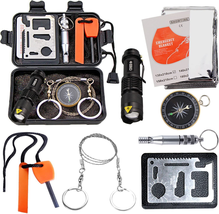 Survival Kit Outdoor Emergency Gear Kit for Camping Hiking Travelling Adventures - £27.63 GBP
