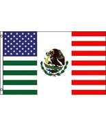 AMERICAN MEXICO FRIENDSHIP COMBO 3 X 5 FLAG FL761 banner MEXICAN usa w g... - £5.13 GBP