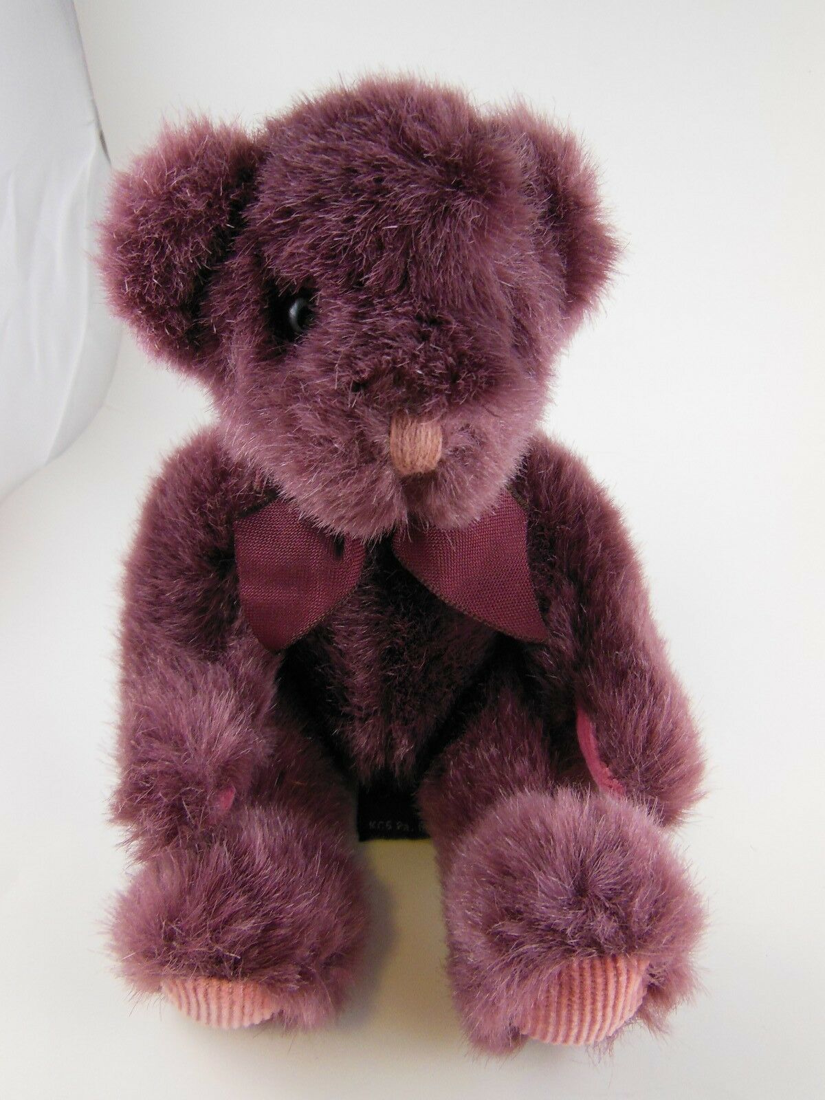 Purple Teddy Bear Vintage Russ Berrie Purple 6 inch sitting size Adorable - $11.08