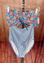 Women&#39;s Cutout High Waisted Bathing Suit Tie Back 1 Piece Swimsuit NWT 2... - $4.64