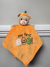 Baby Starters Halloween Lovey Rattle Security Blanket Bear My First Boo 15x15 - £13.44 GBP