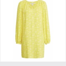 Treasure &amp; Bond Women XS V-NECK RUFFLE SLEEVE Shift DRESS Spring Yellow ... - $27.03 CAD